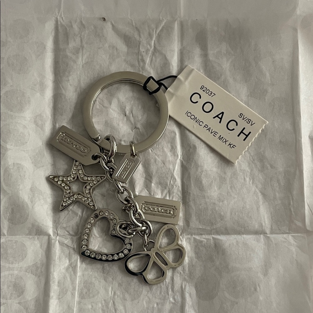 Coach Silver Charm Key Holder